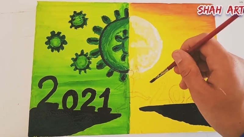 نقاشی ویروس کرونا فانتزی_7